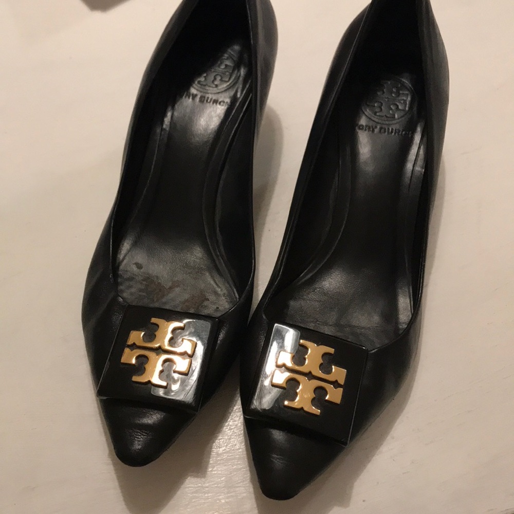 Tory Burch navy heels